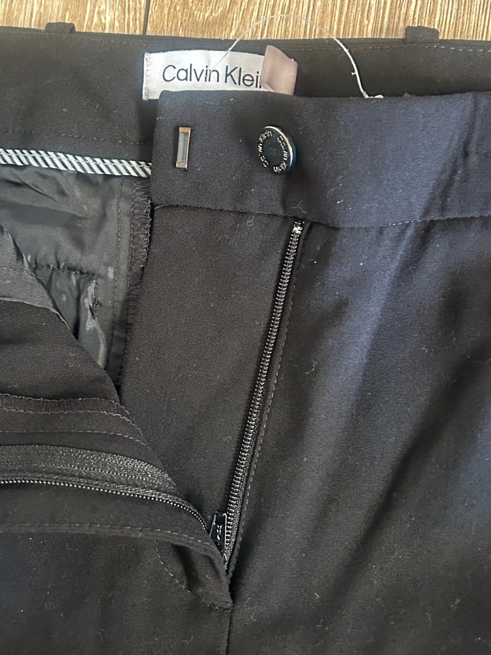 Calvin Klein Black Boot-Cut Dress Pants - Picture 4 of 8